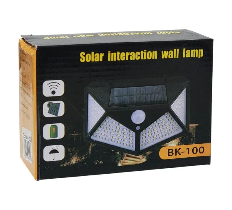LAMPARA SOLAR DE PARED 100 LED
