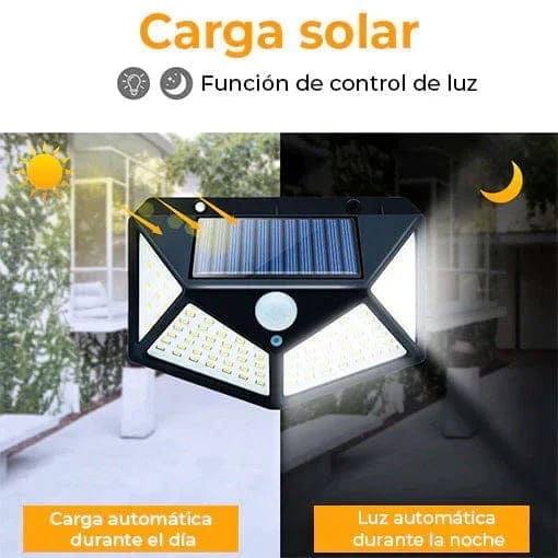 LAMPARA SOLAR DE PARED 100 LED