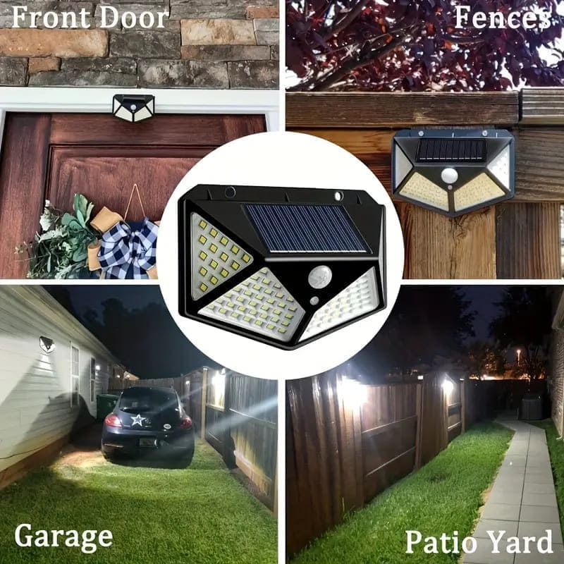 LAMPARA SOLAR DE PARED 100 LED