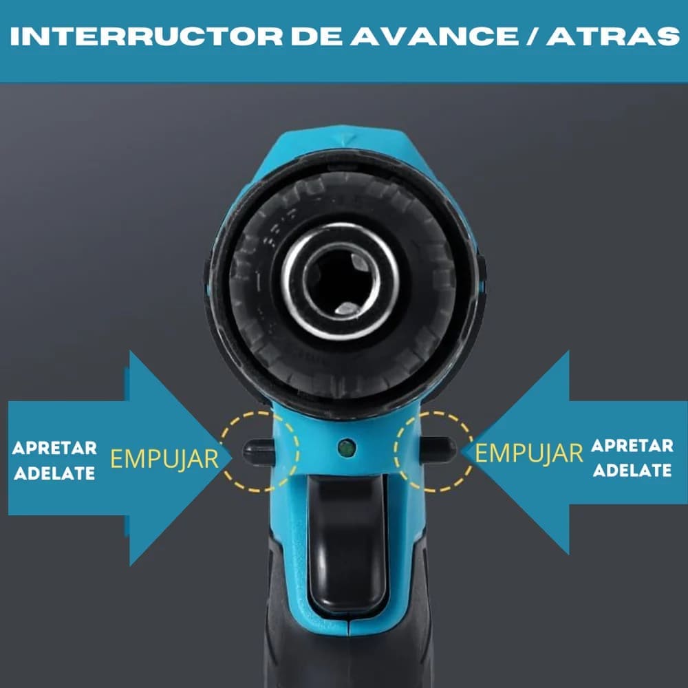 Kit Taladro Inalámbrico 3 en 1 con 2 Baterías