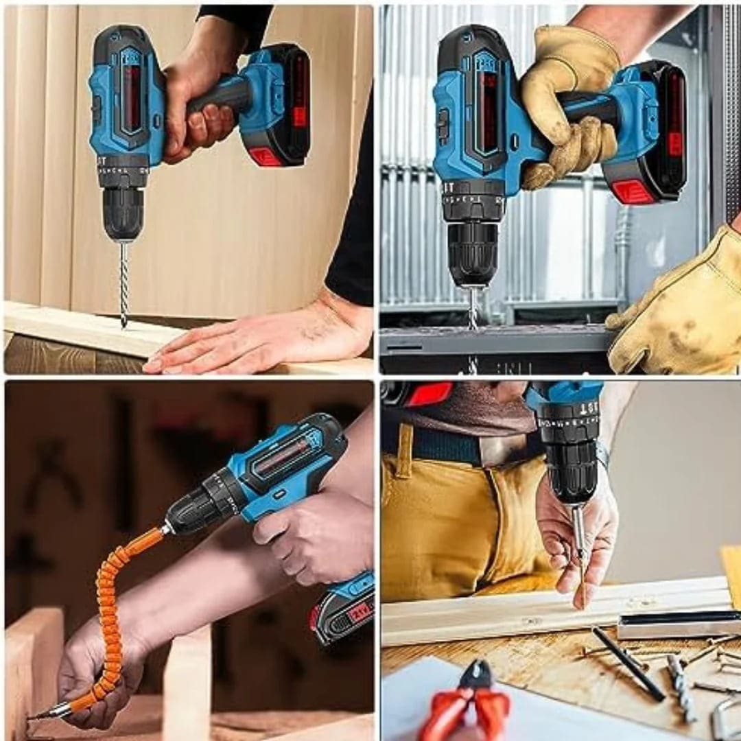 Kit Taladro Inalámbrico 3 en 1 con 2 Baterías