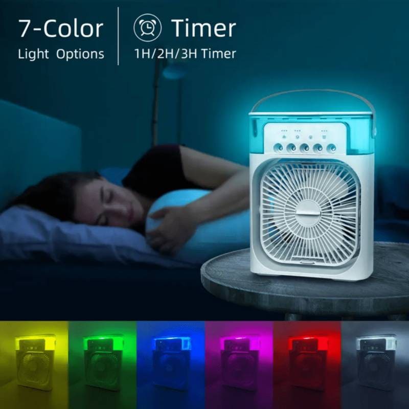 Ventilador 3 en 1, con Aire Acondicionado y Humidificador