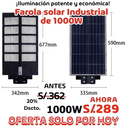 FAROLA LED SOLAR 1000W